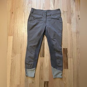 R.J. Classics 28R grey full seat breeches